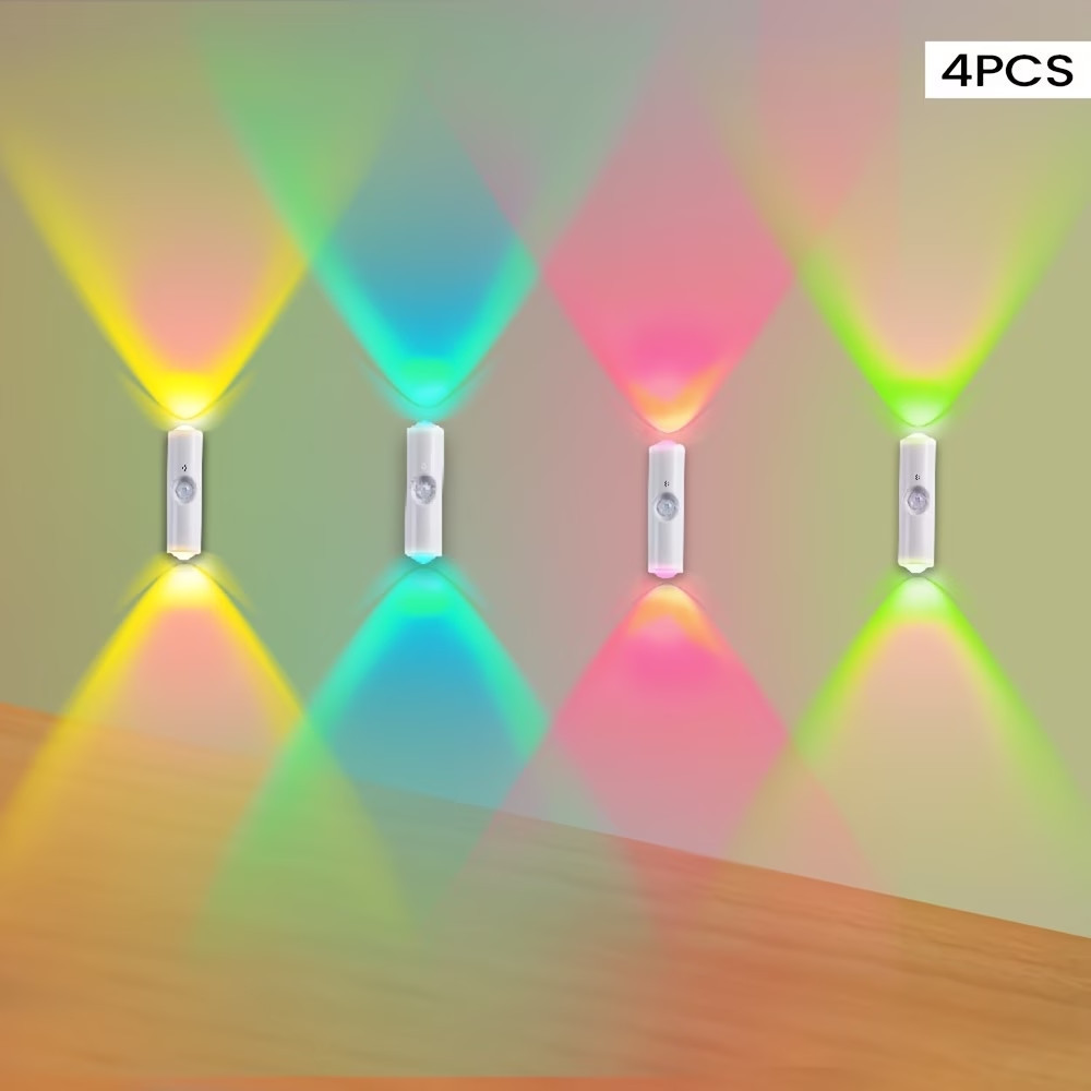 Magnetic RGB LED Night Light Smart Motion Sensor USB Rechargeable Ambient Lamp - Image 9