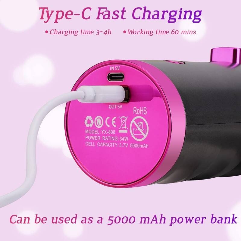 Wireless Automatic Hair Curler And Cordless Hair Curler For Effortless Styling, Perfect Hair Curler, Automatic Curler, Automatic Curling Iron - Image 6