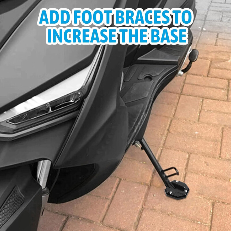 Motorcycle Scooter CNC Side Stand Enlarge Foot Plate Kickstand Extension Pad 1PC - Image 8