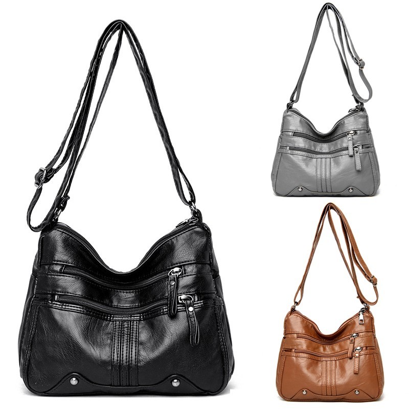 Womens Shoulder Bag Ladies Multi Pocket Messenger Handbag Cross Body Bags UK - Image 10