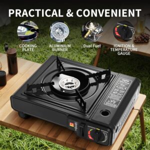 Outdoor Camping Butane Gas Stove Portable Single Burner Hob BBQ Picnic Cooker Excluding Gas Cylinders