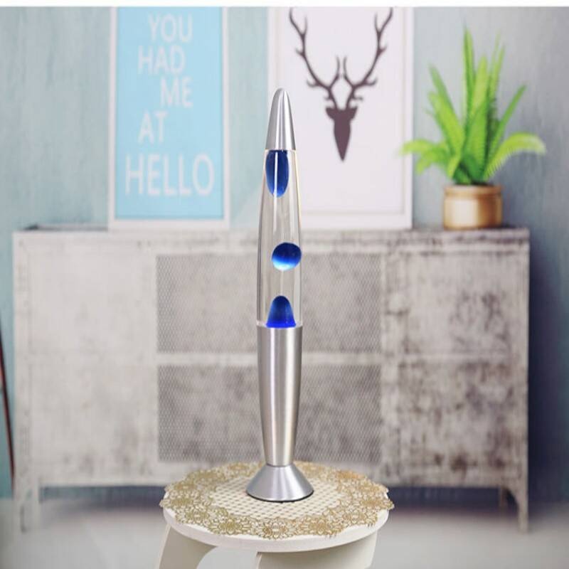 Lava Lamp Blue With Hypnotic Colour Effect & Premium LED Lava Lamp Glow 13-inch Lamp With Metal Base Efficient Mood Light For Bedroom, Office Decor Mesmerising Gift For Adults & Kids - Image 4