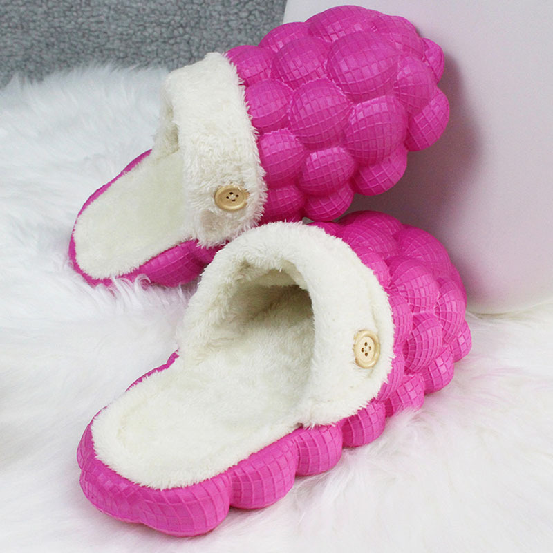 Unisex Plush Bubble Slippers – Warm Fluffy Non-Slip Winter House Shoes - Image 7