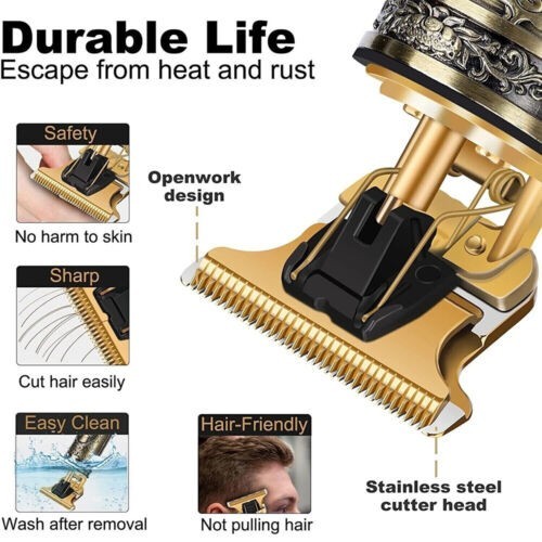 Rechargeable Electric Hair Clippers – USB Cordless Trimmer for Men - Image 8