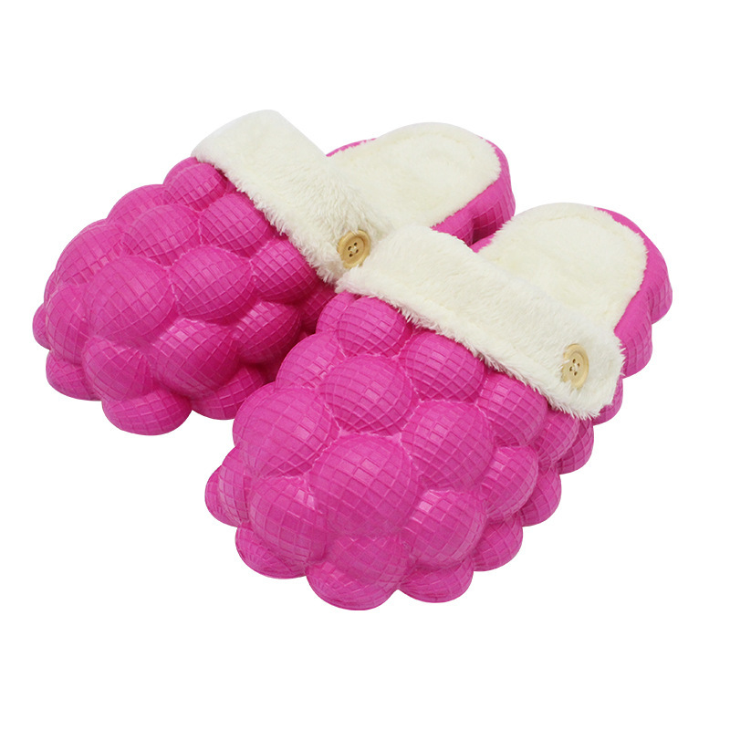Unisex Plush Bubble Slippers – Warm Fluffy Non-Slip Winter House Shoes - Image 2