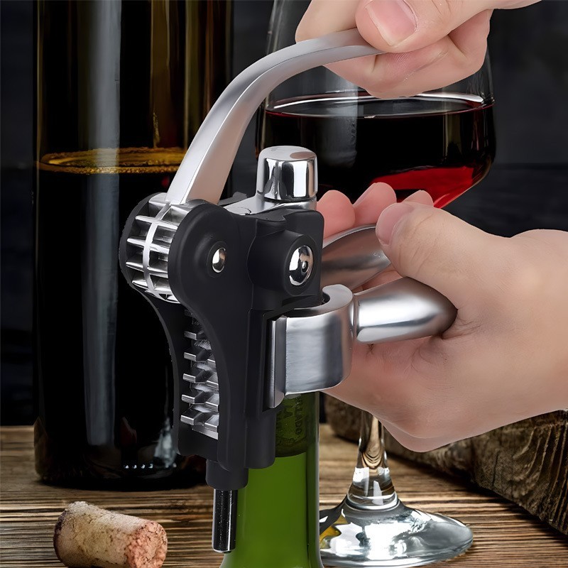 Lever Wine Bottle Opener – Rabbit-Style Corkscrew - Image 4