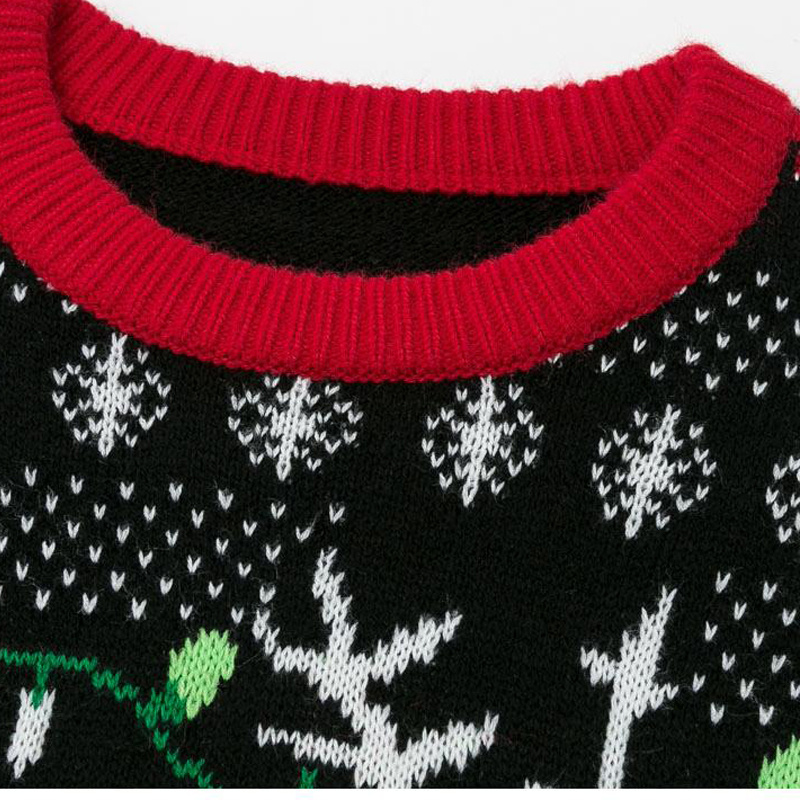 Unisex Dinosaur Christmas Jumper – Festive Knitted Crew Neck Xmas Sweater - Image 5
