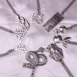 Stainless Steel Pendant Necklace – Angel, Dragon, Tiger & More (Unisex)
