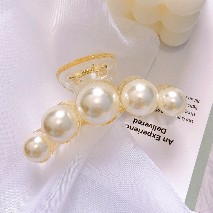 Large Pearl Hair Claw Clip – Elegant Metal Hair Clip for Women - Image 5