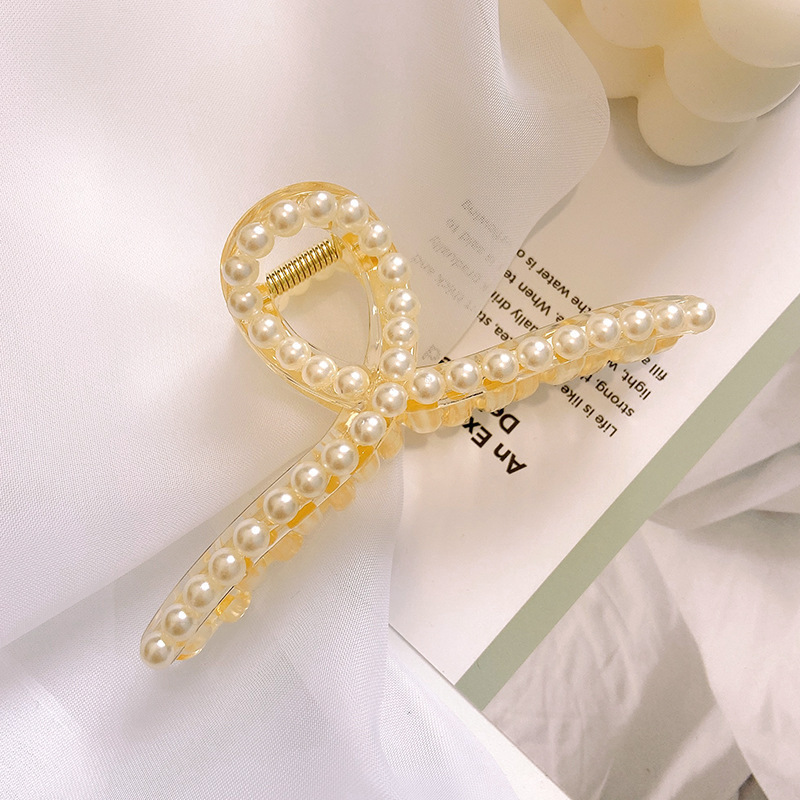 Large Pearl Hair Claw Clip – Elegant Metal Hair Clip for Women - Image 6