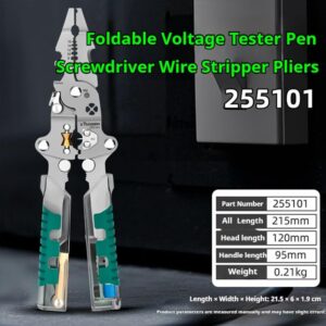 18-in-1 Foldable Electrician Pliers – Multi-Tool Wire Stripper & Cutter