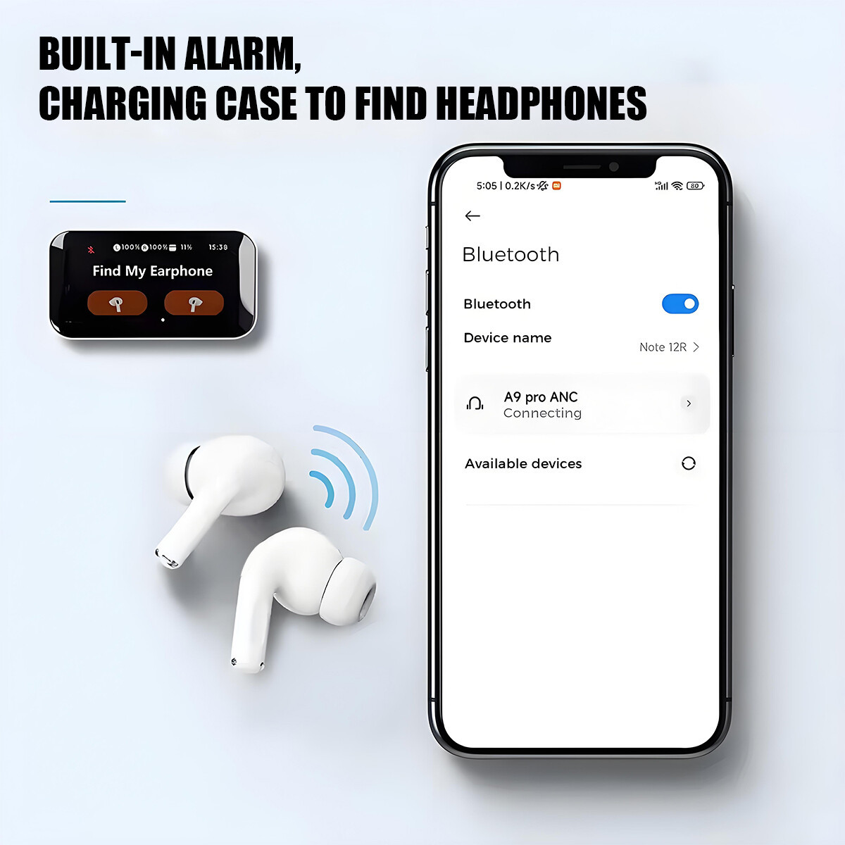 Wireless Earbuds with LCD Touch Screen Case – Bluetooth 5.4 - Image 4