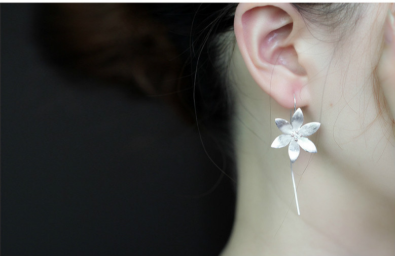 Lotus Flower Drop Earrings – Women's Elegant Fashion Earrings - Image 6