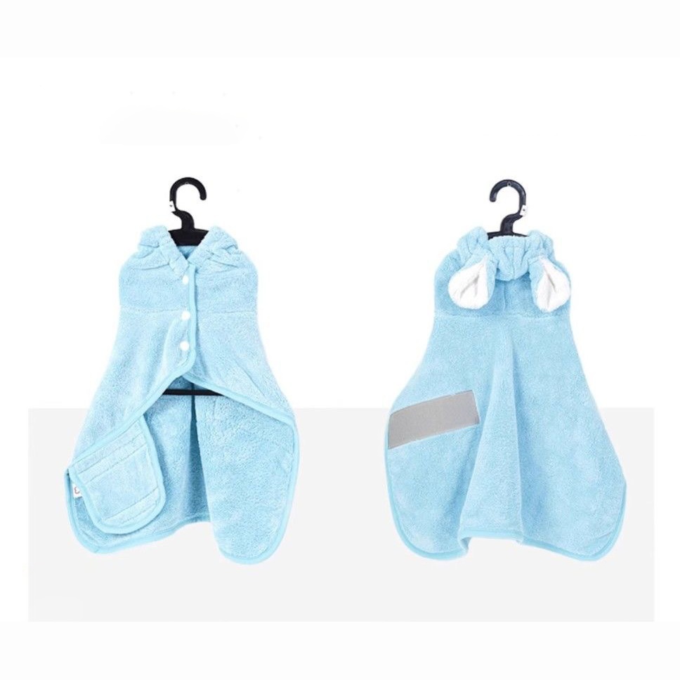 Absorbent Dog Bathrobe Towel – Quick-Dry Drying Coat for Small Dogs & Cats - Image 9
