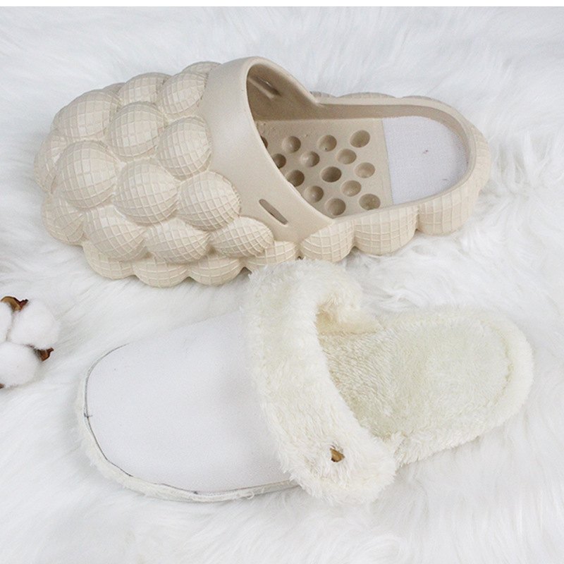 Unisex Plush Bubble Slippers – Warm Fluffy Non-Slip Winter House Shoes - Image 5