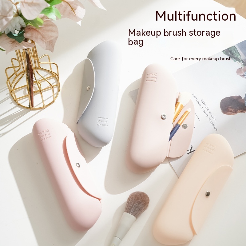 Silicone Makeup Brush Holder – Portable Travel Brush Case