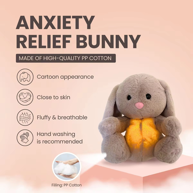 Breathing Rabbit Soothing Sensory Plush Toy With Relieve Anxiety Bunny - Image 5