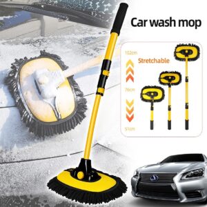 Telescopic Car Wash Brush Kit – Long Handle Soft Bristle Cleaning Brush