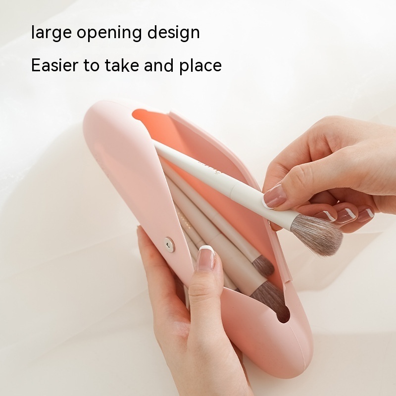 Silicone Makeup Brush Holder – Portable Travel Brush Case - Image 6