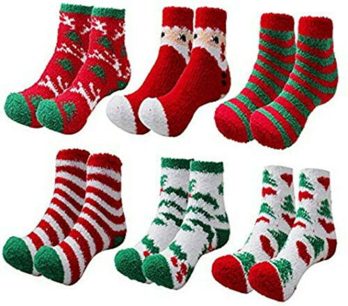 5 Pairs Women's Christmas Fluffy Bed Socks – Soft Cosy Lounge Slipper Socks Gift Set - Image 2