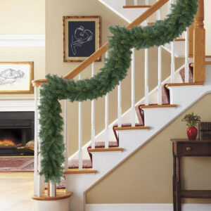 9ft Christmas Garland – Artificial Pine Garland for Fireplace, Stairs & Door Decoration