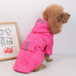 Reflective Waterproof Hooded Dog Raincoat – Rain Jacket for Small Dogs