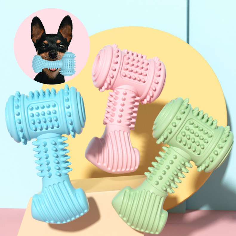 Dog Chew Toy Dogs Teeth Cleaning Toys Indestructible Tpr Chewing Bite Resistant