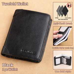 Men's Leather RFID Blocking Wallet β Slim Bifold with Card Slots