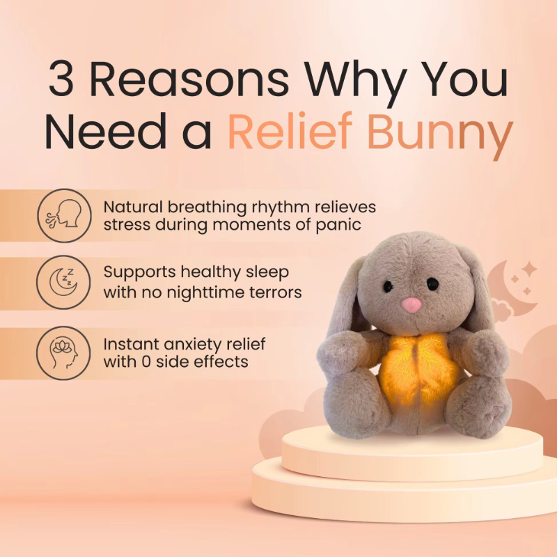 Breathing Rabbit Soothing Sensory Plush Toy With Relieve Anxiety Bunny - Image 10