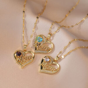 Zircon Heart Pendant Necklace – Sparkling Gift for Her