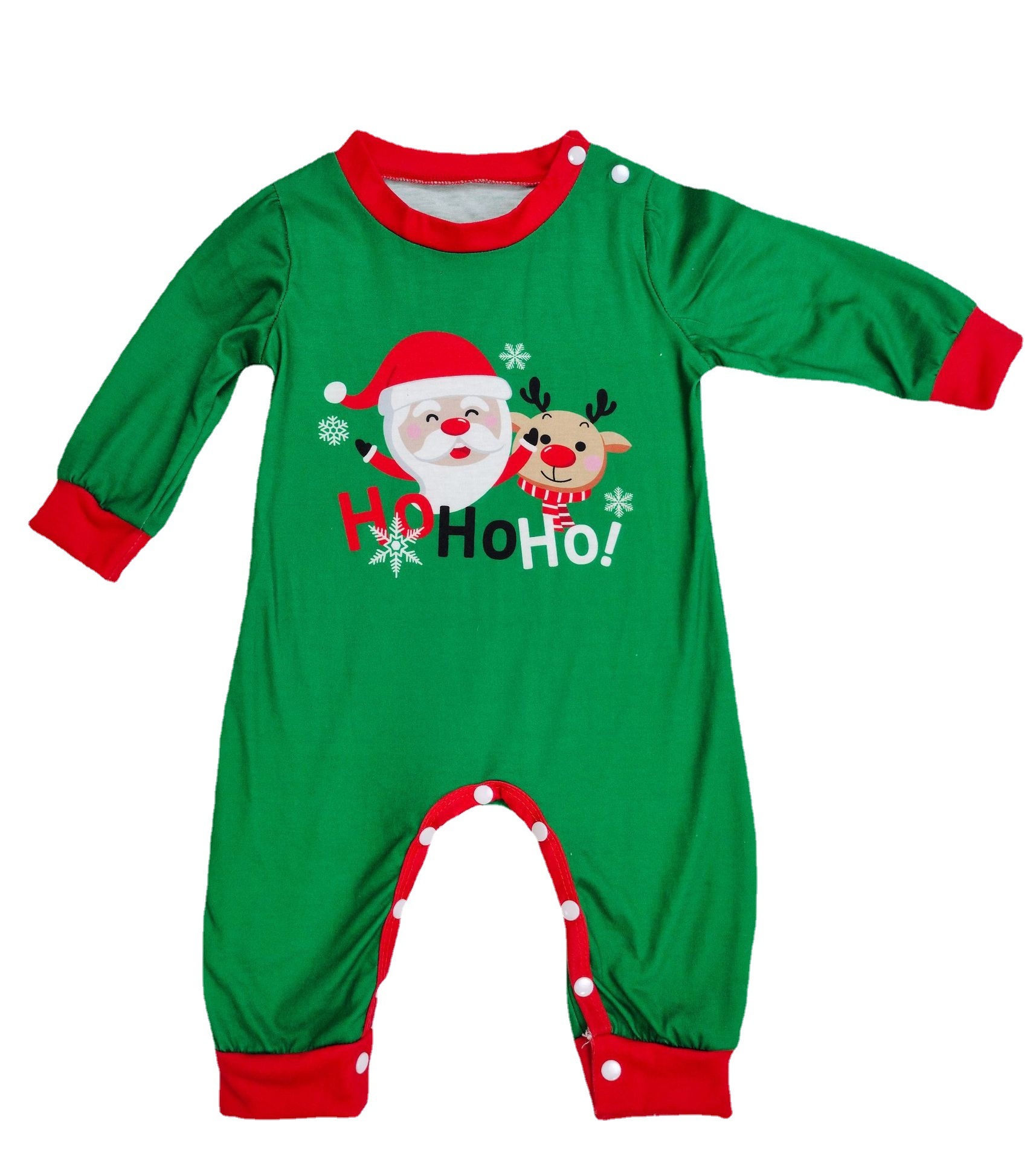 Santa Print Family Christmas Pyjamas – Matching Xmas PJ Sets - Image 7