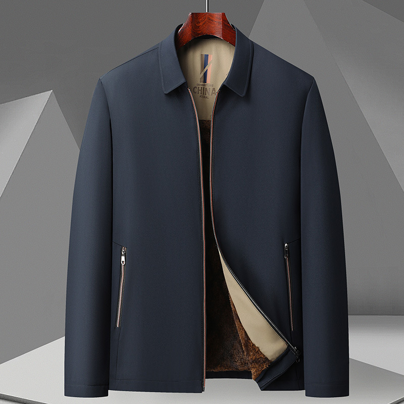 Men's Fleece Padded Winter Jacket – Warm Casual Zip Coat - Image 4
