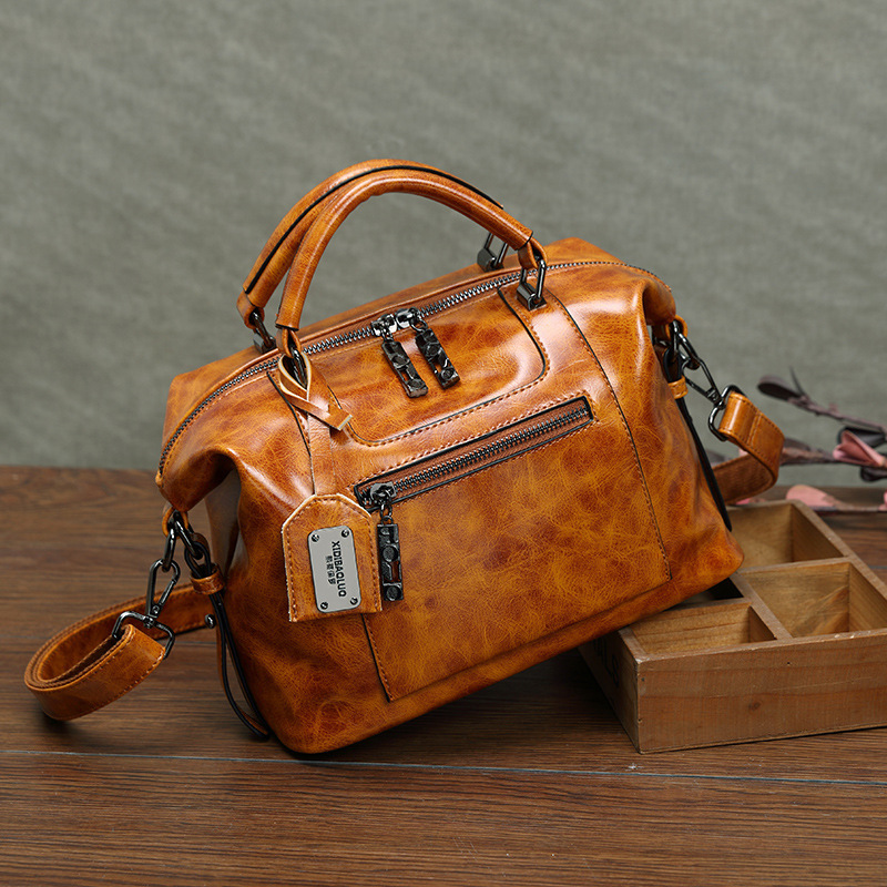 Women's Retro Handbag – Vintage Top Handle Crossbody Bag - Image 2