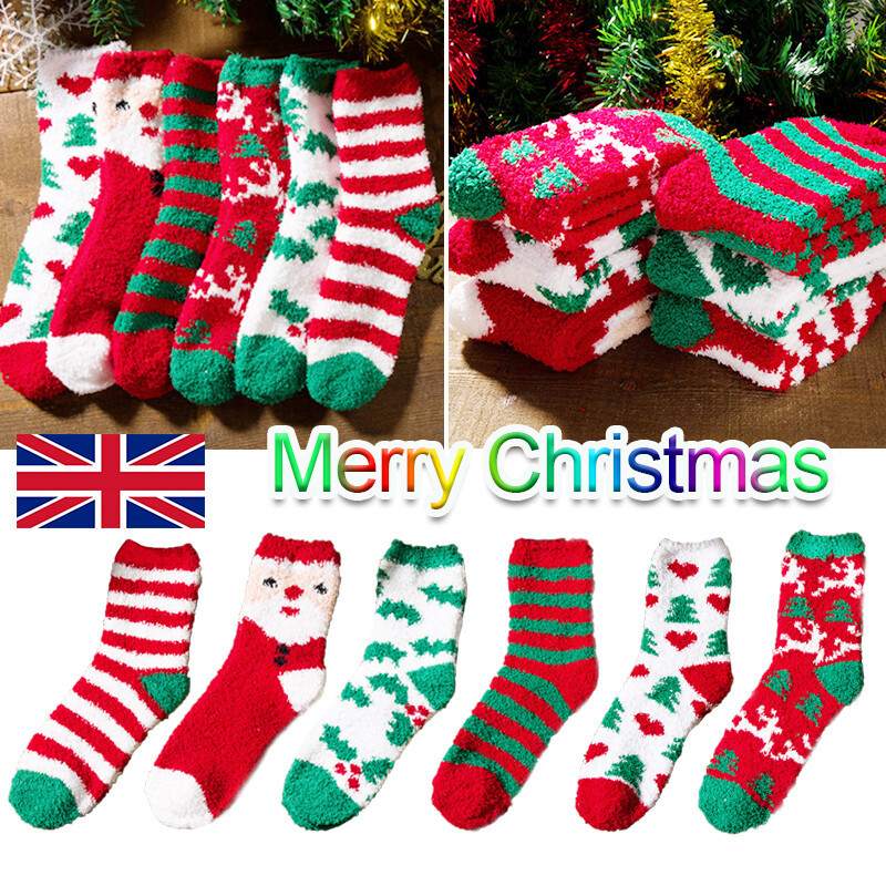 5 Pairs Women's Christmas Fluffy Bed Socks – Soft Cosy Lounge Slipper Socks Gift Set - Image 3