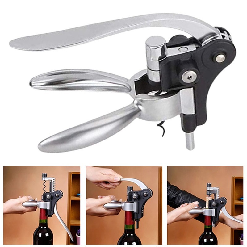 Lever Wine Bottle Opener – Rabbit-Style Corkscrew - Image 2
