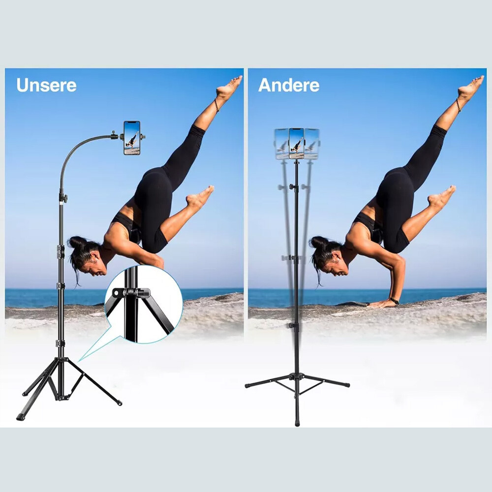 190cm Tall Phone Tripod Stand – Flexible Gooseneck Holder for Video & Live Streaming - Image 8