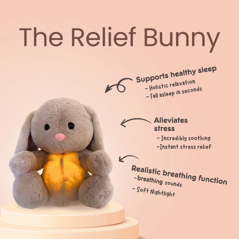 Breathing Rabbit Soothing Sensory Plush Toy With Relieve Anxiety Bunny - Image 9