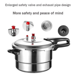 7L Aluminium Pressure Cooker - Dual Handle, Hob Safe