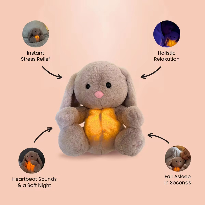Breathing Rabbit Soothing Sensory Plush Toy With Relieve Anxiety Bunny - Image 3