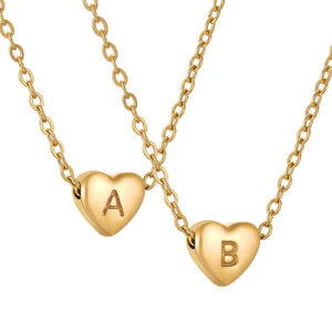 Heart Initial Necklace A–Z – Stainless Steel Love Letter Pendant
