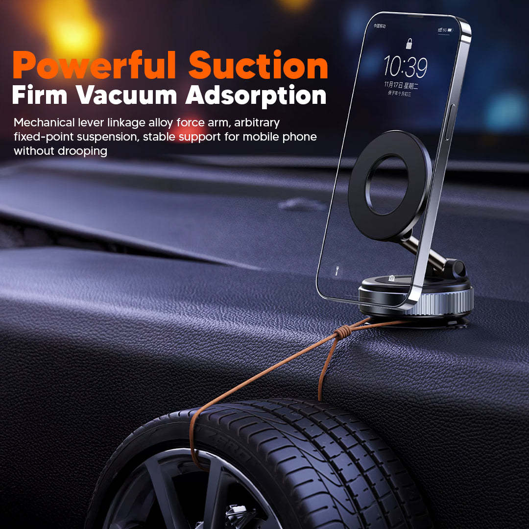360° Magnetic Phone Holder – Vacuum Suction Base, Foldable - Image 3