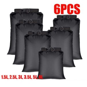 6-Piece Waterproof Dry Bag Set – Roll-Top Bags for Kayaking, Camping & Travel