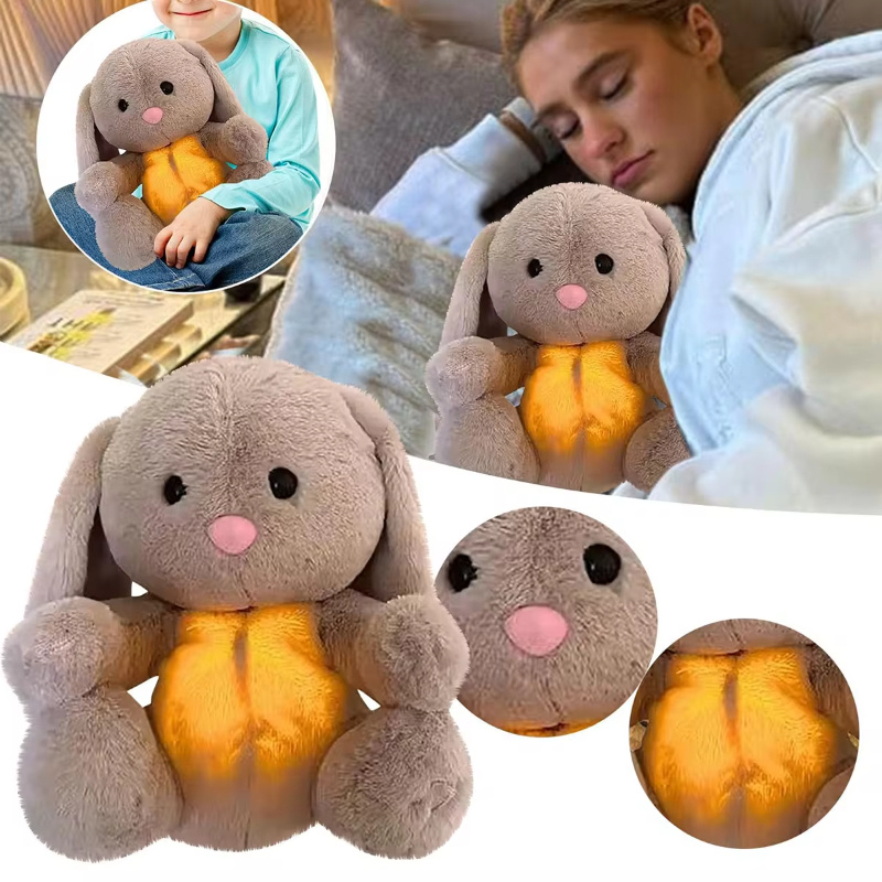 Breathing Rabbit Soothing Sensory Plush Toy With Relieve Anxiety Bunny