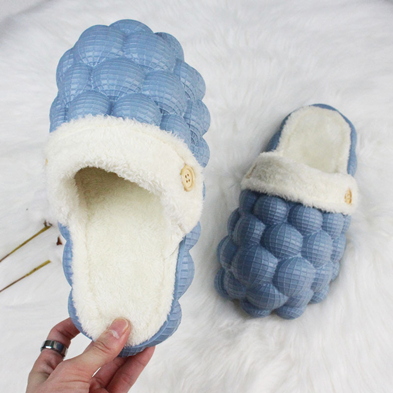 Unisex Plush Bubble Slippers – Warm Fluffy Non-Slip Winter House Shoes - Image 9