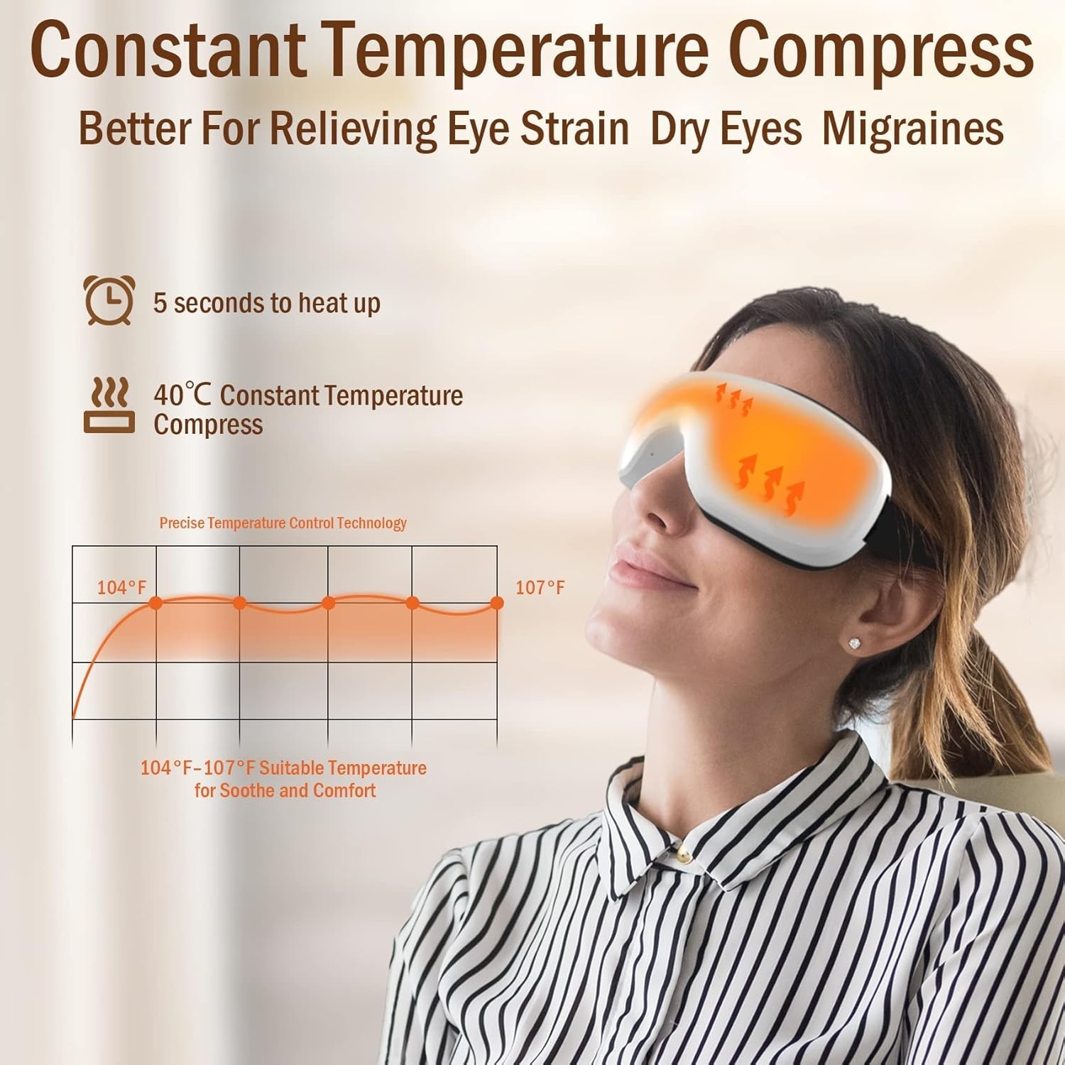 Electric Smart Eye Massager with Heat, Vibration & Air Compression - Image 4