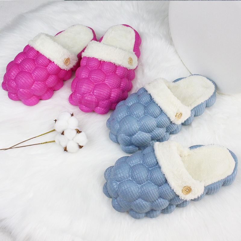 Unisex Plush Bubble Slippers – Warm Fluffy Non-Slip Winter House Shoes - Image 4